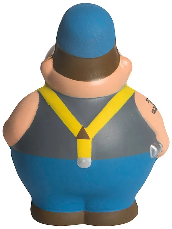 Custom PU round Squishy Fat Doll Trucker Bert Anti-Stress Ball Toy Unisex Logo Squeeze Shape with Personalized Logo