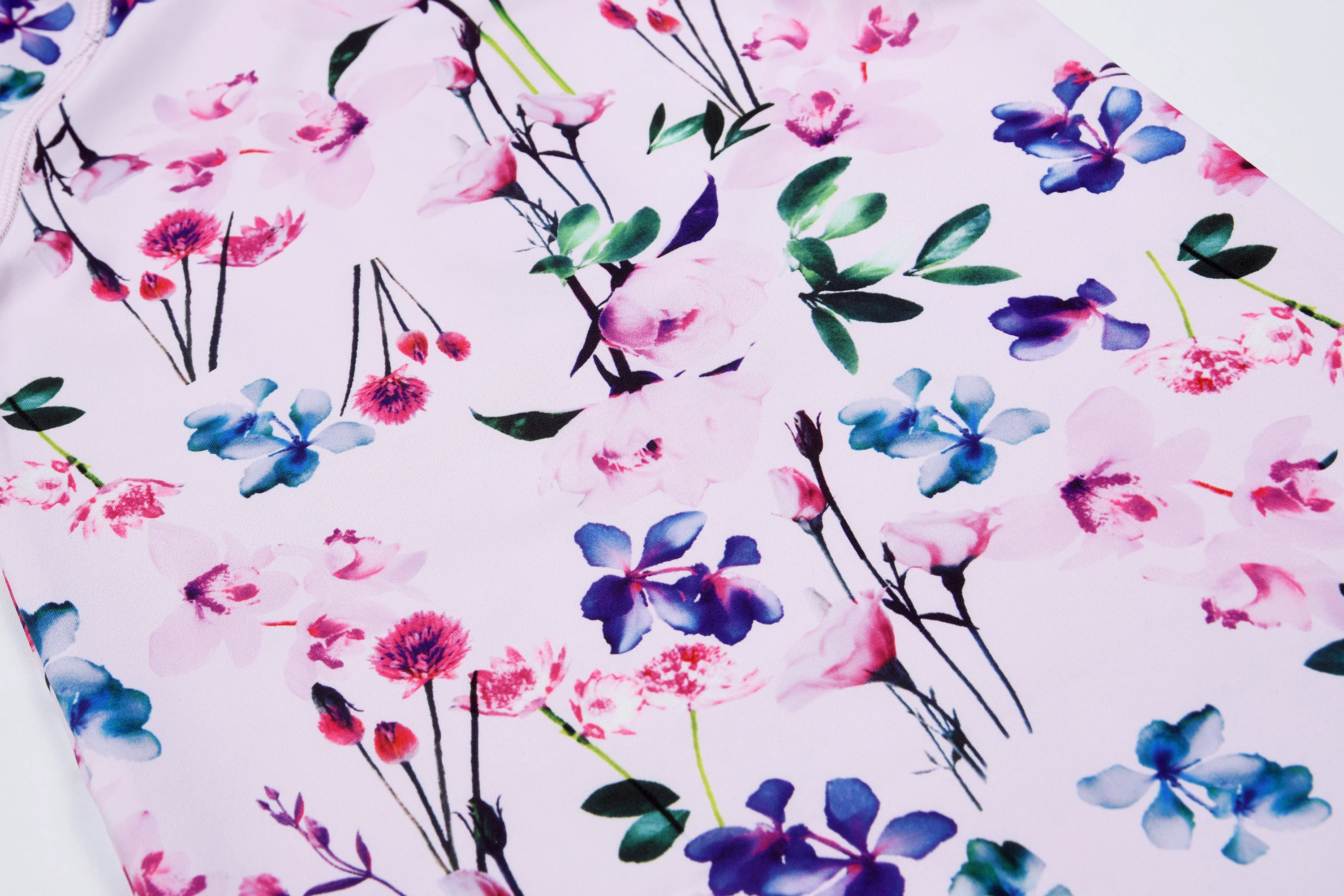 One Piece Lovely Children Bikinis Swimwear Floral Print  Swimming Suit Pink  Kid Girl Swimsuit