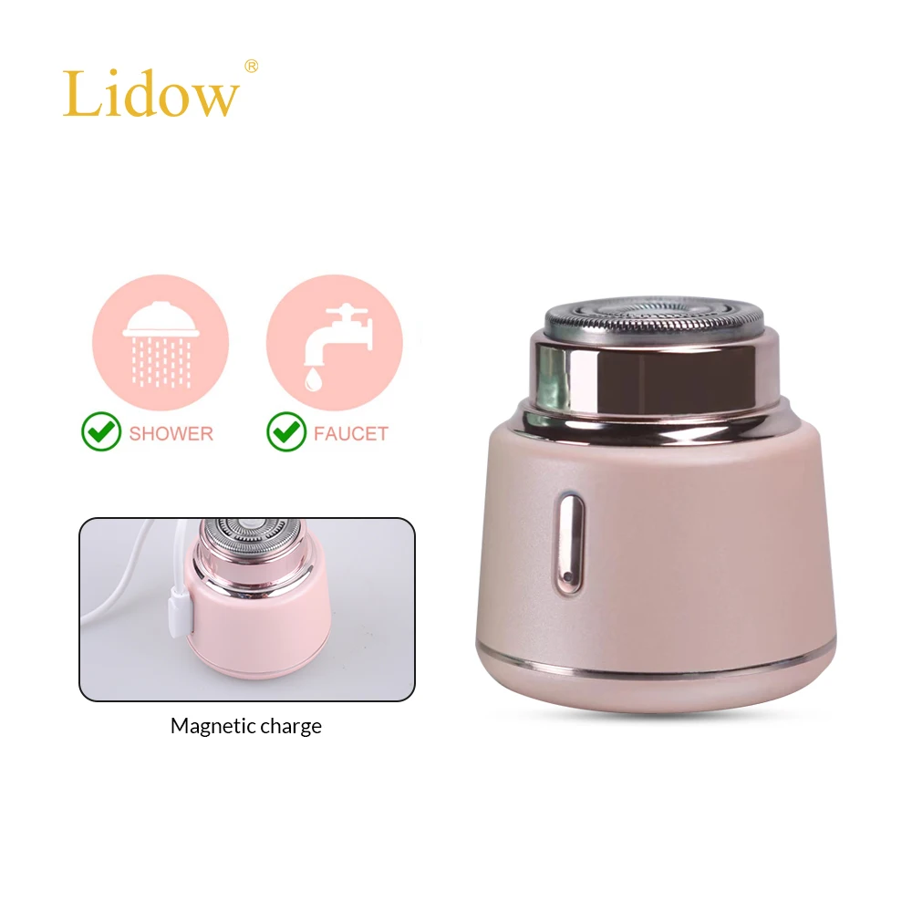 LIDOW Portable Mini Lady Personal Shaver Razor Magnetic Charge Women Hair Removal  Bikini Trimmer Epilator for Body