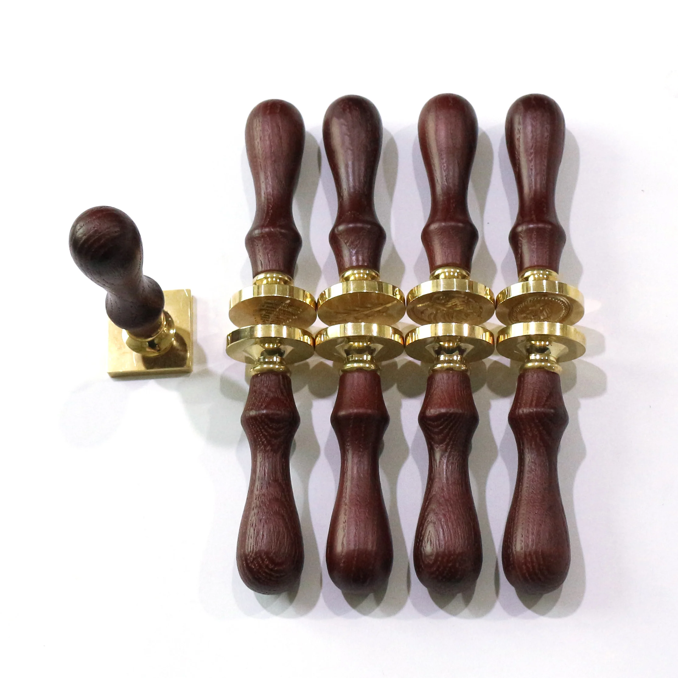 Vintage Wax Seal Kits Wood Handle Envelope Wedding Invitations Card Custom Initials Wax Seal Stamps With Box Packing