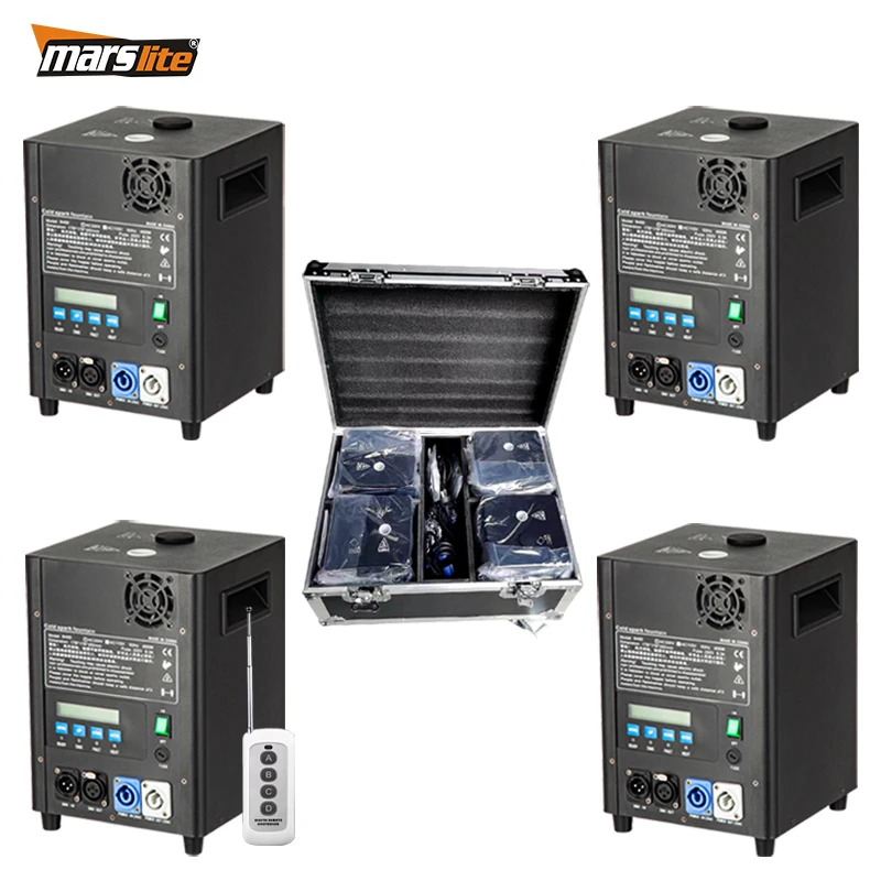 4PCS 600w Cold Spark Machine With Case Cold Fireworks Machine Wedding Birthday Cold Spark Machine