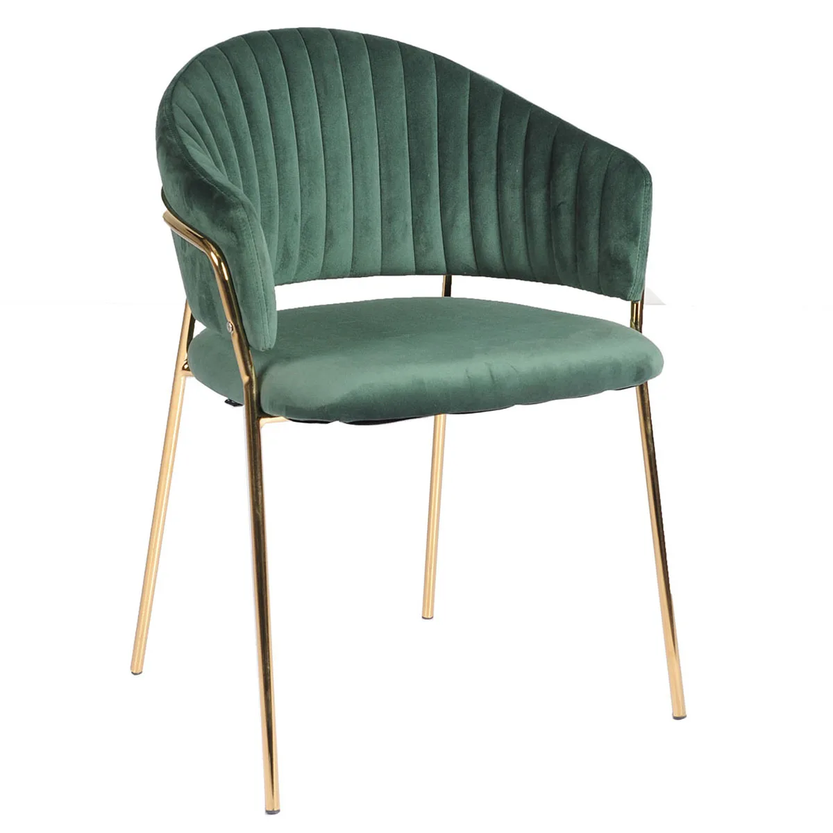 Popular Modern Design Cheap Price Top Quality Upholstered Home Chair Fabric Velvet Seat Dining Room Chair with Metal Frame