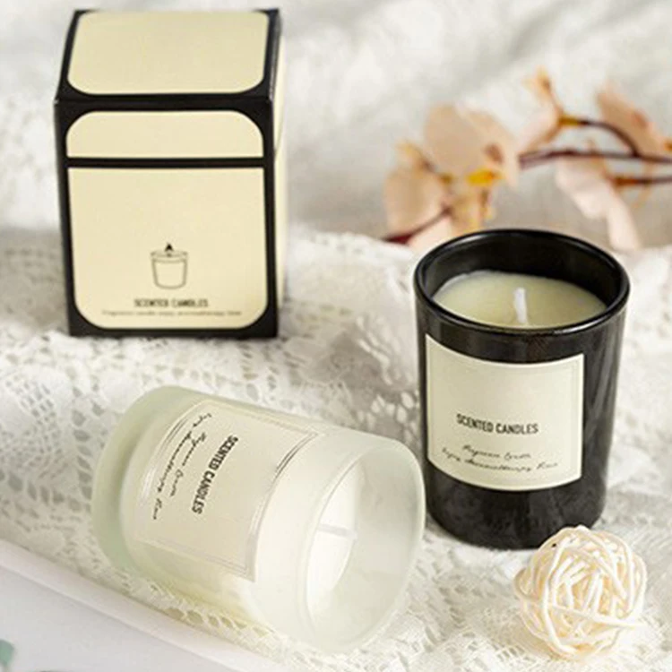 Custom Label Luxury High Quality Trendy Candles With Jar Box Scented Soy Wax Candles For Birthday Valentines Gift Candle