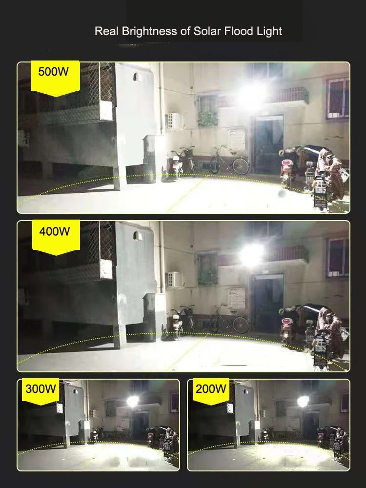 IP66 waterproof outdoor easy replace battery 200w 300w 400W 500W solar led flood light