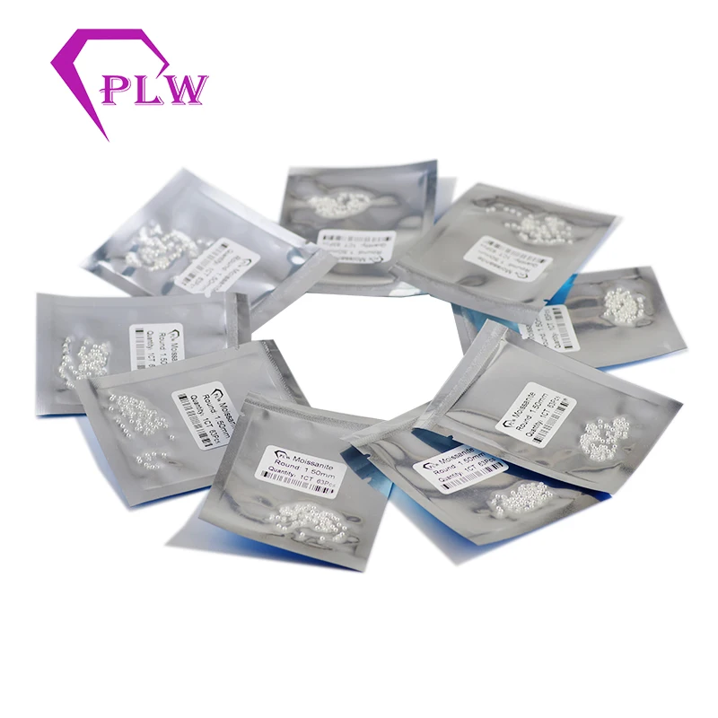 0.5-2mm Loose moissanite DEF VVS gemstone for fine jewelry accessory setting with wholesale price per carat