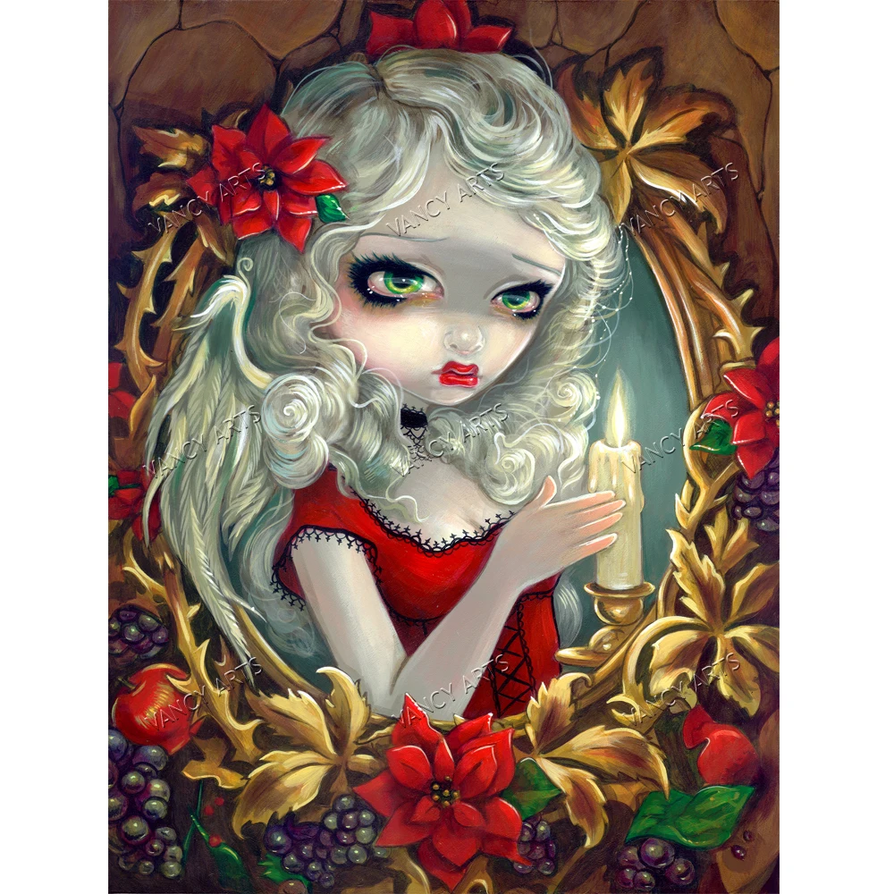VANCY ARTS новейшая живопись Хэллоуин 5D алмазная 12x16 размер девушки