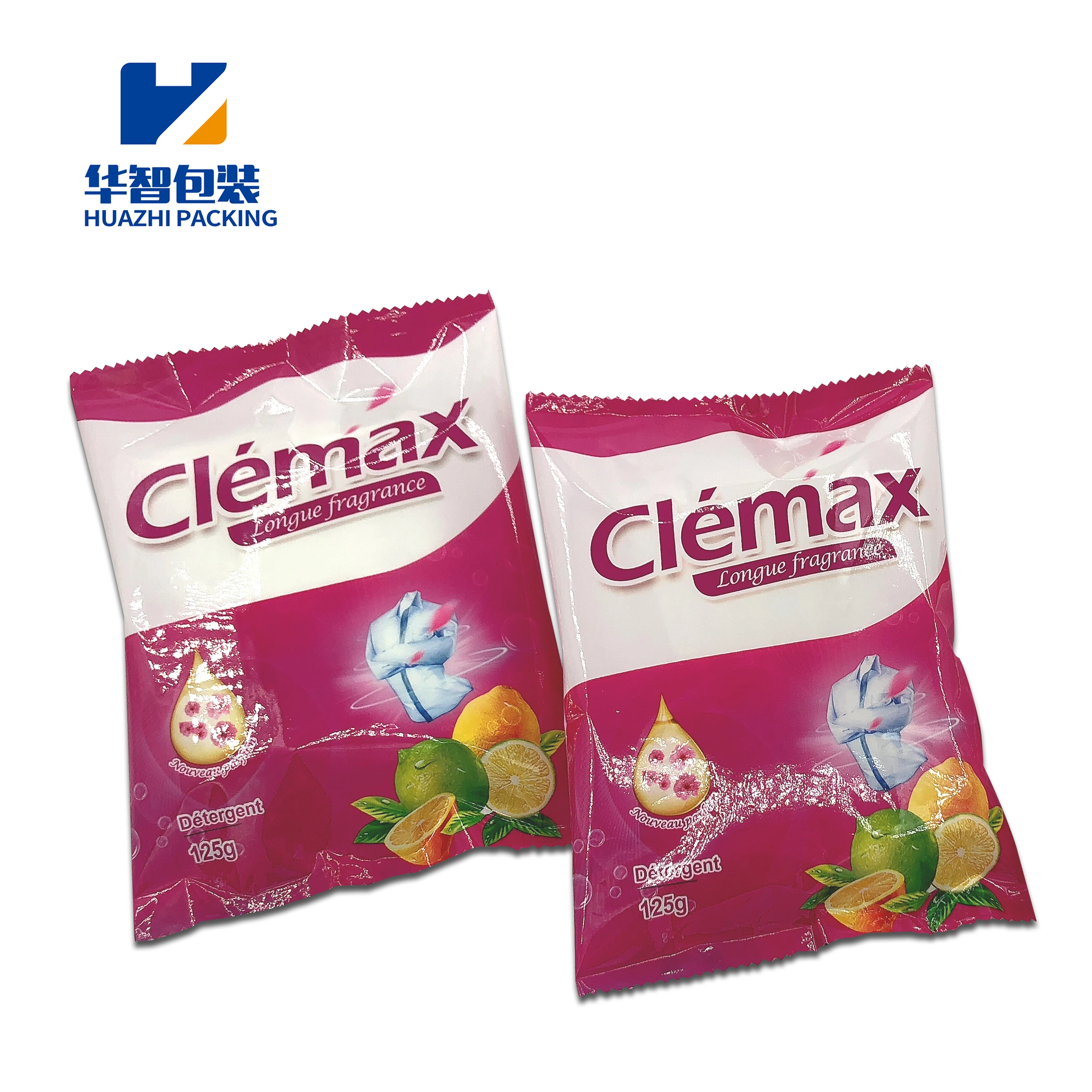 Custom printing soft packing roll film hot sealed laundry detergent sachet for washing powder