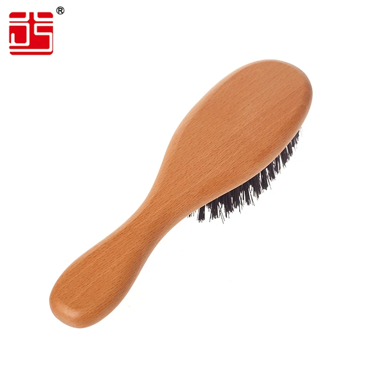 Natural Boar Bristle Hairbrush Massage Comb Anti-static Hair Scalp Paddle Brush Beech Wooden Handle Hair Brush Comb Styling Tool