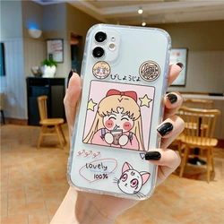 Hot sale new beautiful girl  Phone11 mobile phone shell bag anti-fall 11ProMax  X XS cute transparent mobile phone bags