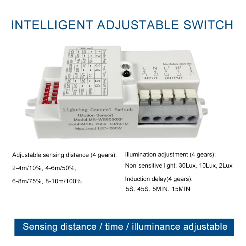 AC220V 110V 5.8GHZ Smart Microwave  Radar Motion Sensor module Ceiling surface Mount Motion Detector led Lighting Sensors Switch