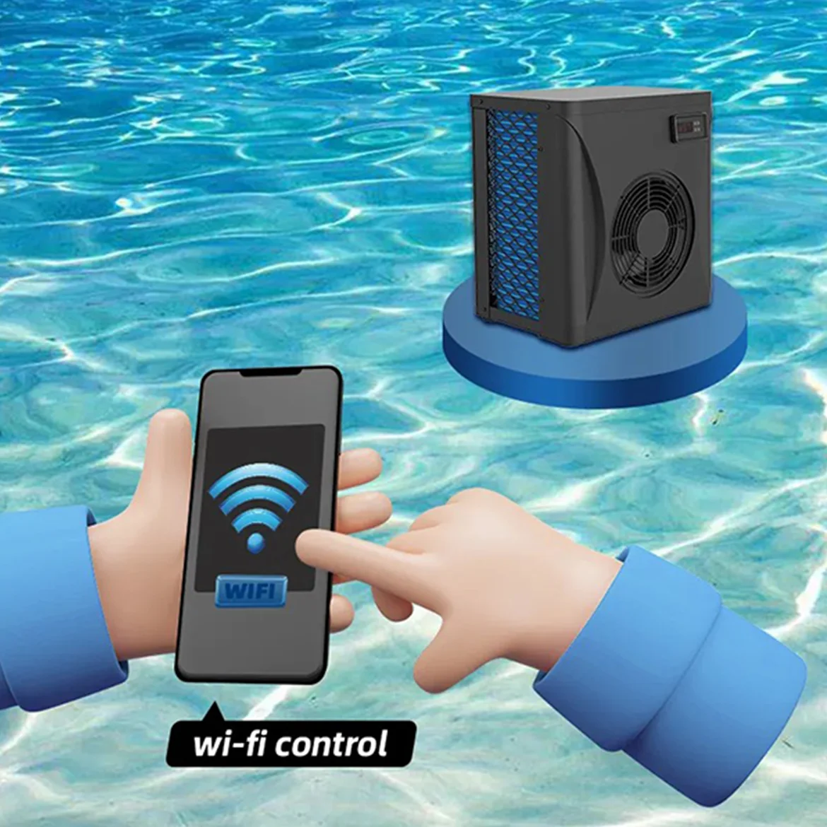 Customized high power pool heating systems swimming pool water heaters 3kw heat pump Spa Pool