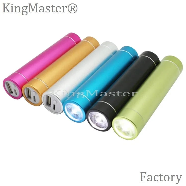Kingmaster Fashion Mini LED flashlight Circular Tube Power Bank (2200mAh|2600mAh)