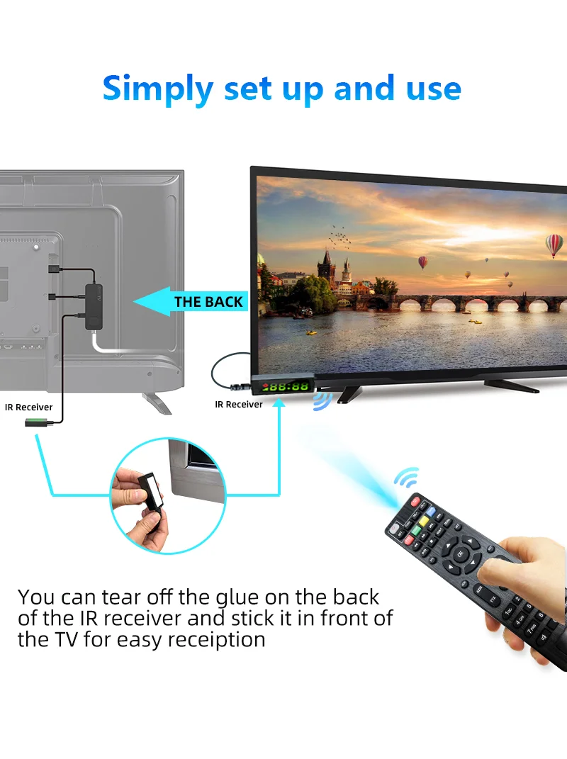 dvbt2 decoder Set top Box tuner TV Receiver H265 10 Bit TV player stick 4k stick