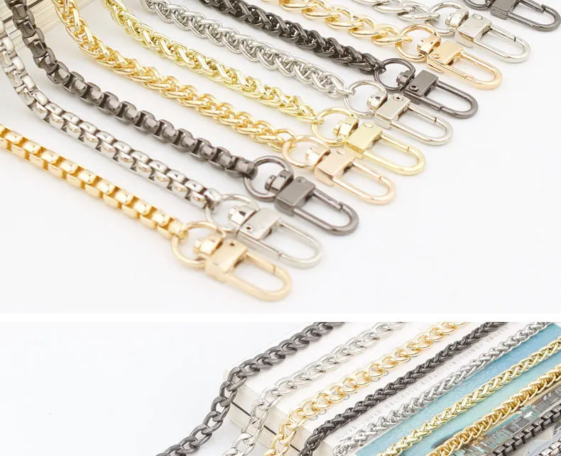 Custom Rose Gold Matte Fashion Metal Strap Handbag ChainsHandbag Accessories Shoulder Bag Chainn