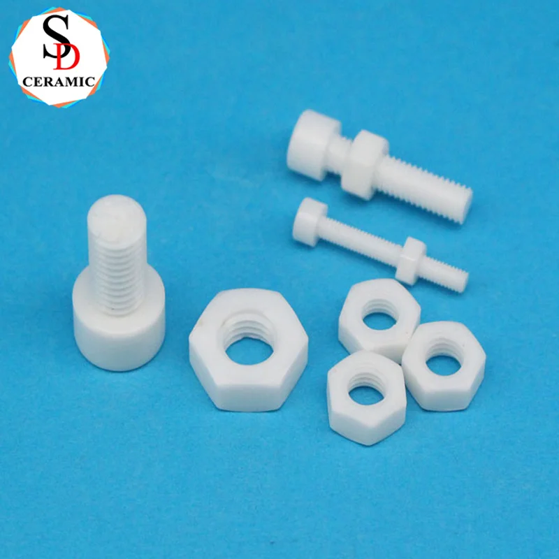 Manufacturer M3 M4 M5 M6 Zirconia ceramic screw bolt and nuts