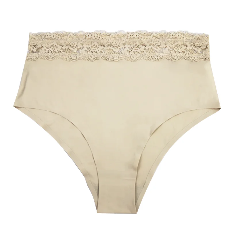 Hot Sell Wholesale Seamless Laser Cut Briefs Panties High Waist Thong No Show Invisible Lingerie Women Seamless Panties