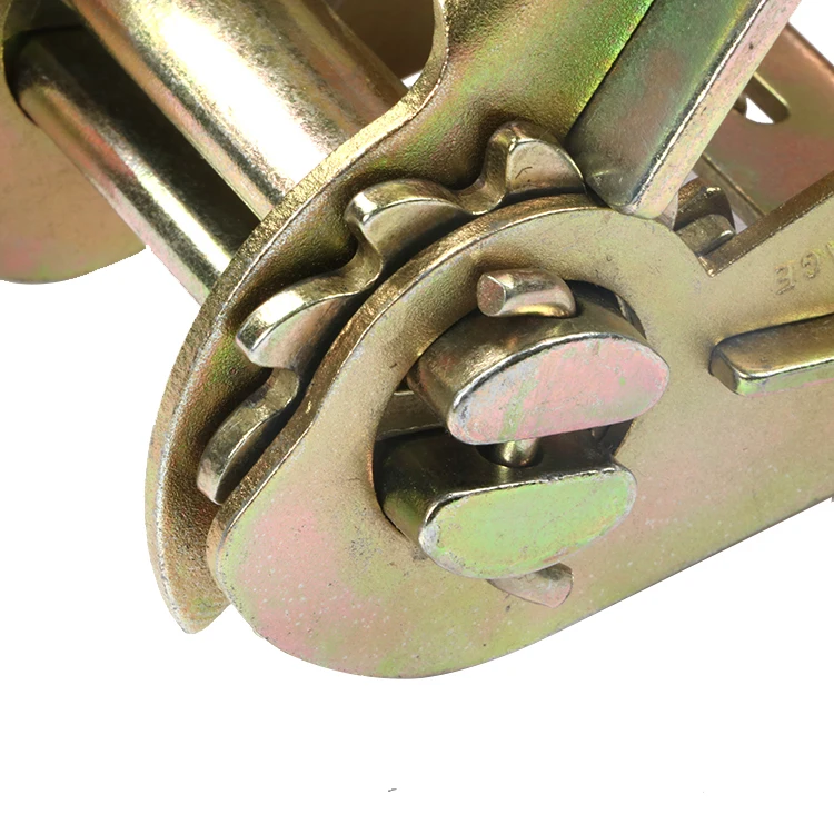 Yellow Zinc Plated Ratchet Buckle Manufacturer for ratchet strap