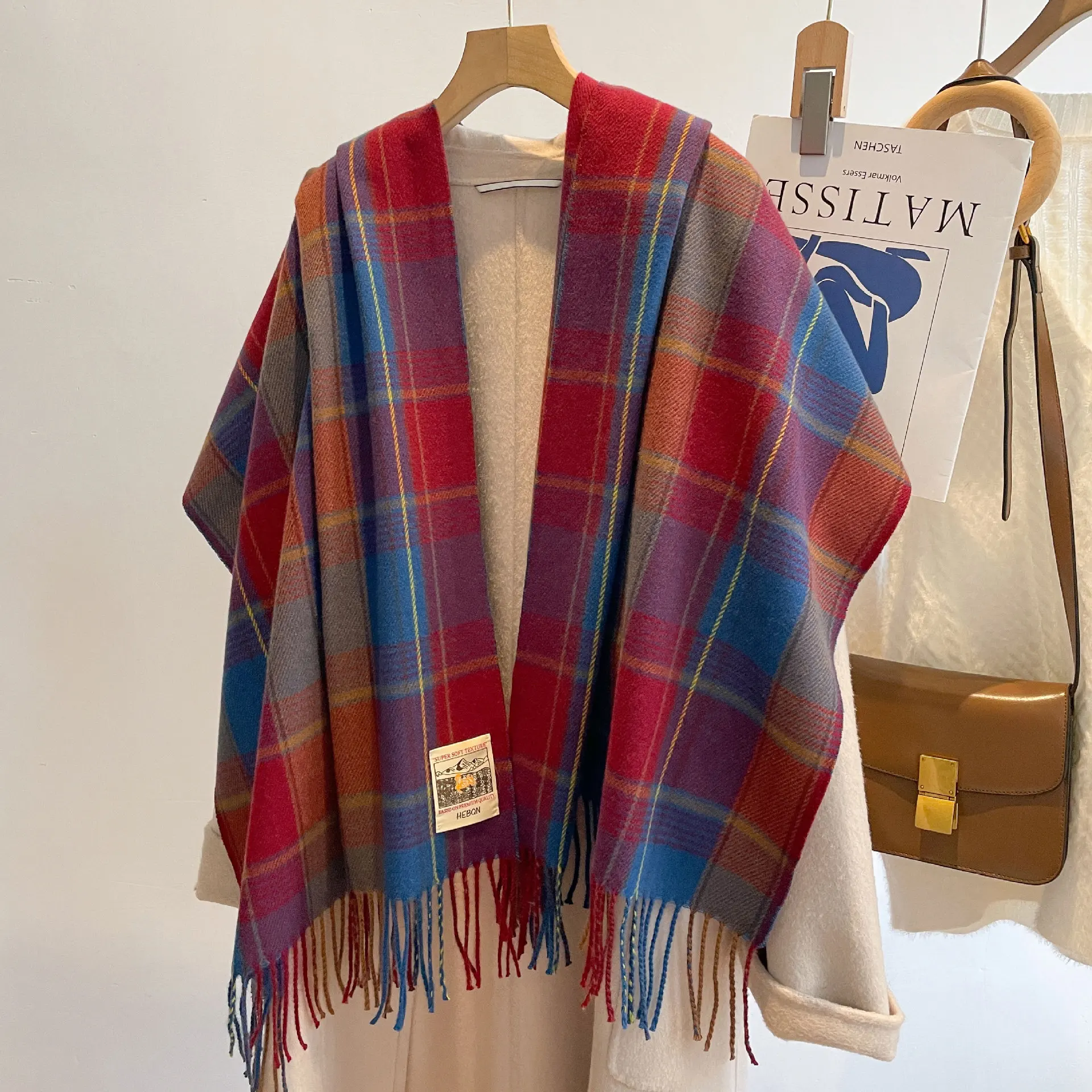 China Manufacturer Japanese And Korean Style All-Match Student Couple Men And Women Imitation Cashmere Winter Warm Shawl Scarf