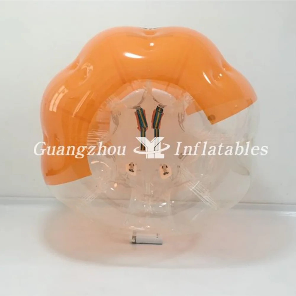 Half orange Color Body Fighting Football Soccer Wearable TPU Bubble Suit Adult Inflatable Bumper Ball