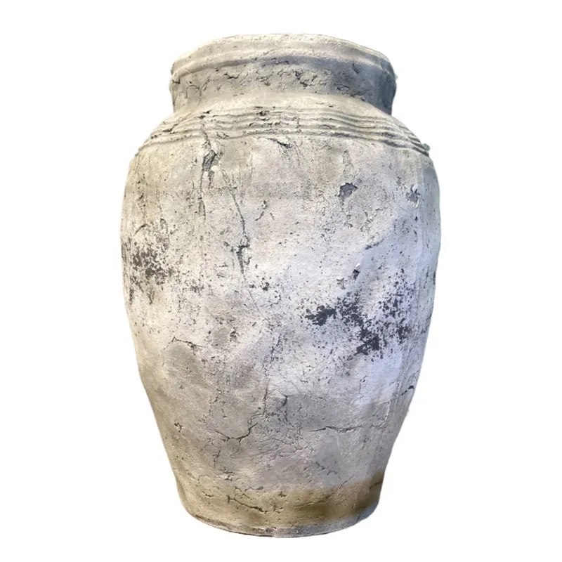 big Amphora vases for flowers,Antique Deco fiberglass Big Clay Pot Planter,Retro Design vases for Hotel/ Home Decor