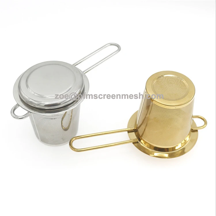 Food Grade Stainless Steel Gold and Silver Tea Filter Strainer Infuser