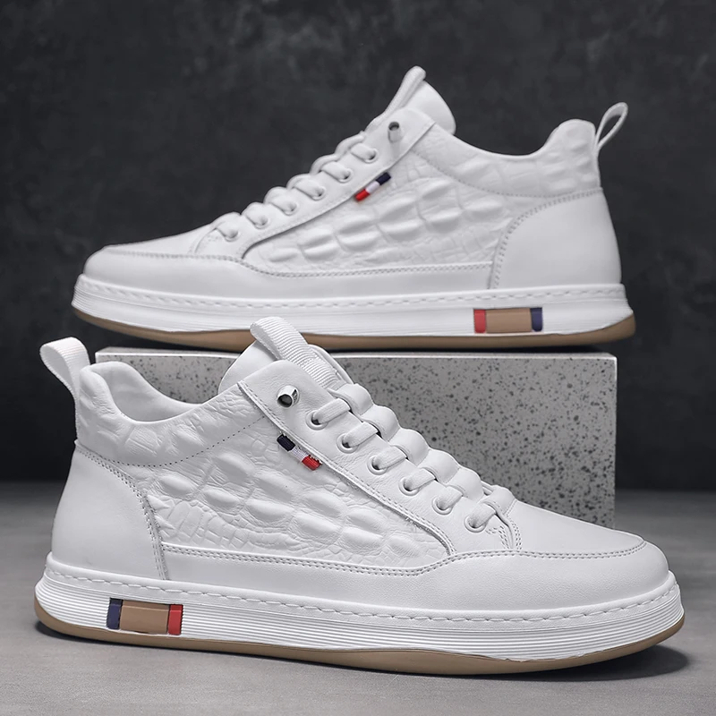 Adit Wholesale 2021 New Crocodile Leather British Black Trend All-match Pilot Casual Leather Shoes Walking Style Shoes Men