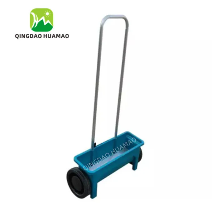12L Plastic Seeding Spread Cart Garden Fertiliser Drop Spreader Broadcast Seed