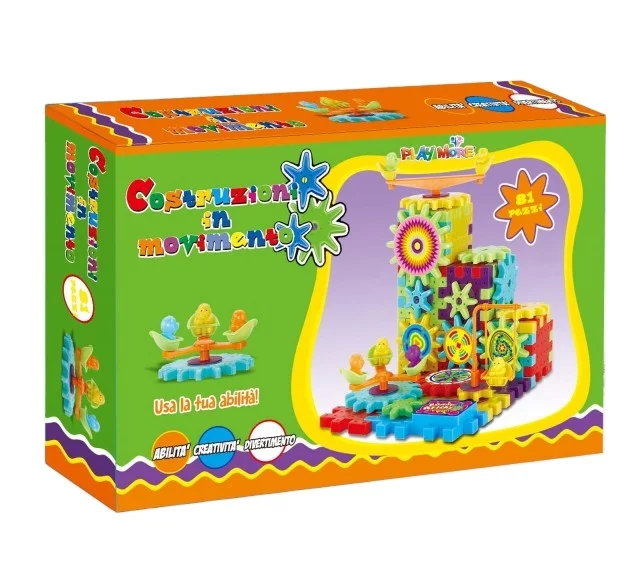 81 PCS Funny Electric Brick Gear Building Toy Set Interlocking Learning Blocks 2021Building Blocks Toys