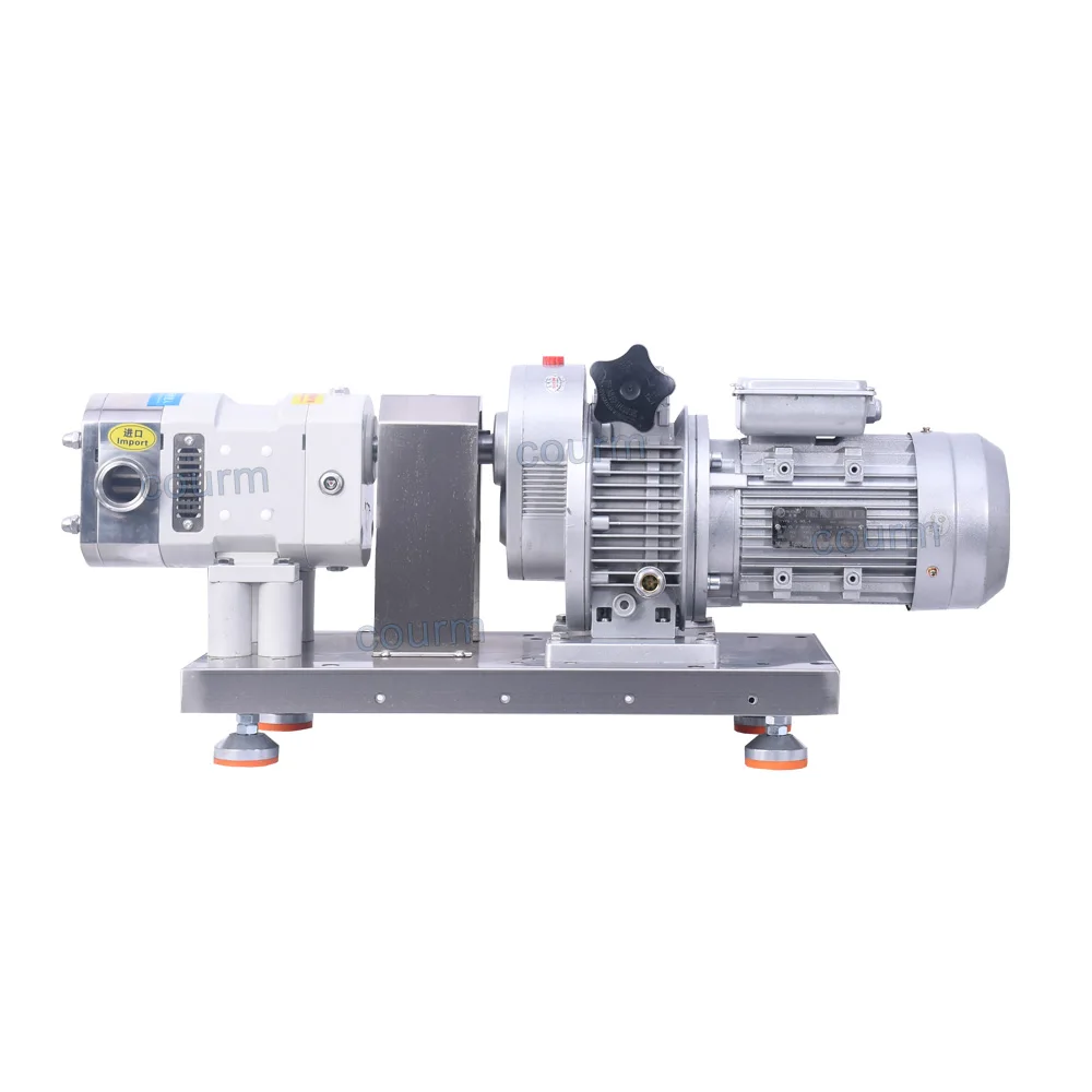 Sanitary Tri Clamp Rotor Transfer Lobe Pump high Viscosity Rotor Lobe Pump Chocolate Ketchup Pastes Transfer Pump With Trolley