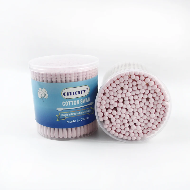 Factory price cotton buds pointed cotton swab wooden stick q tips