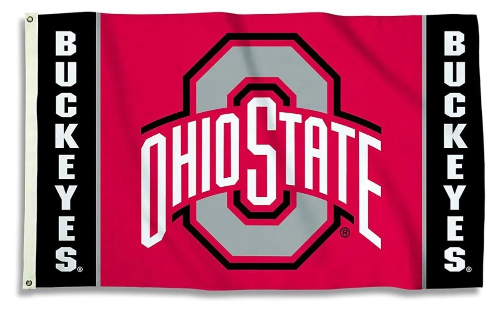 Custom Ohio State Buckeye Stars and Stripes Nation Flag