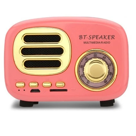 New BT02 creative retro speaker wireless smart radio bass card phone audio BT Speaker  mini speaker