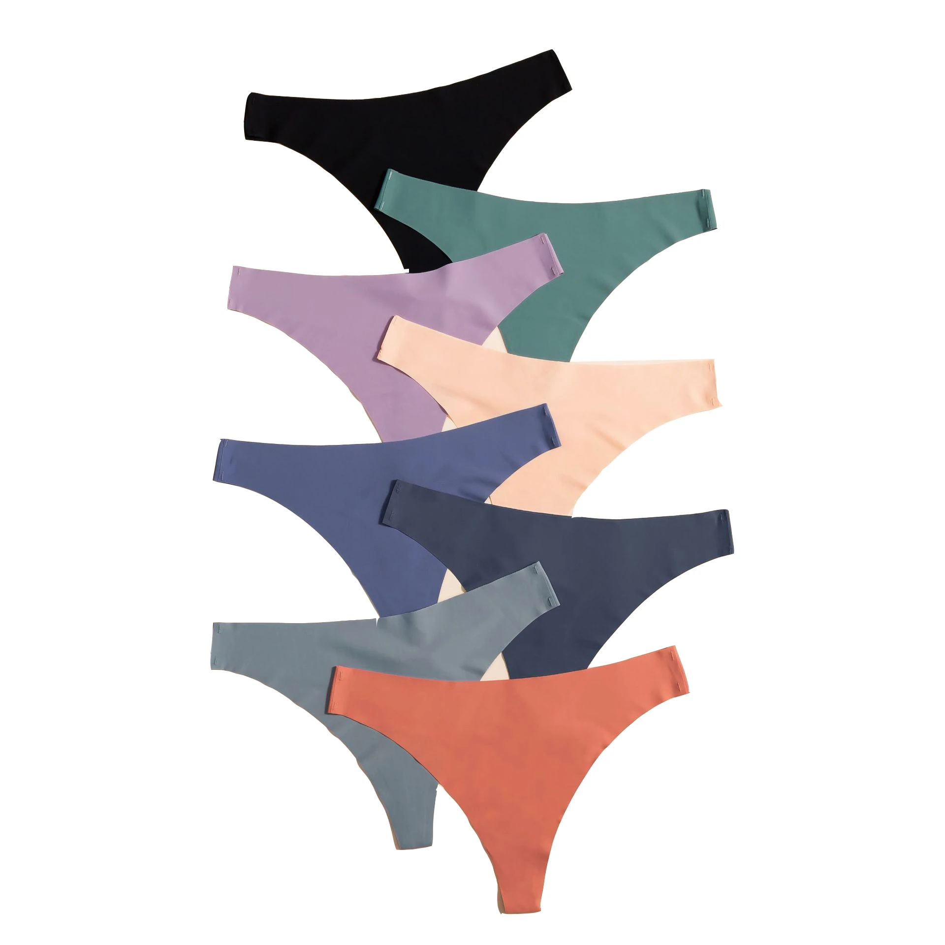 Hot Sell Wholesale Seamless Laser Cut Briefs Panties High Waist Thong No Show Invisible Lingerie Seamless Women Panties