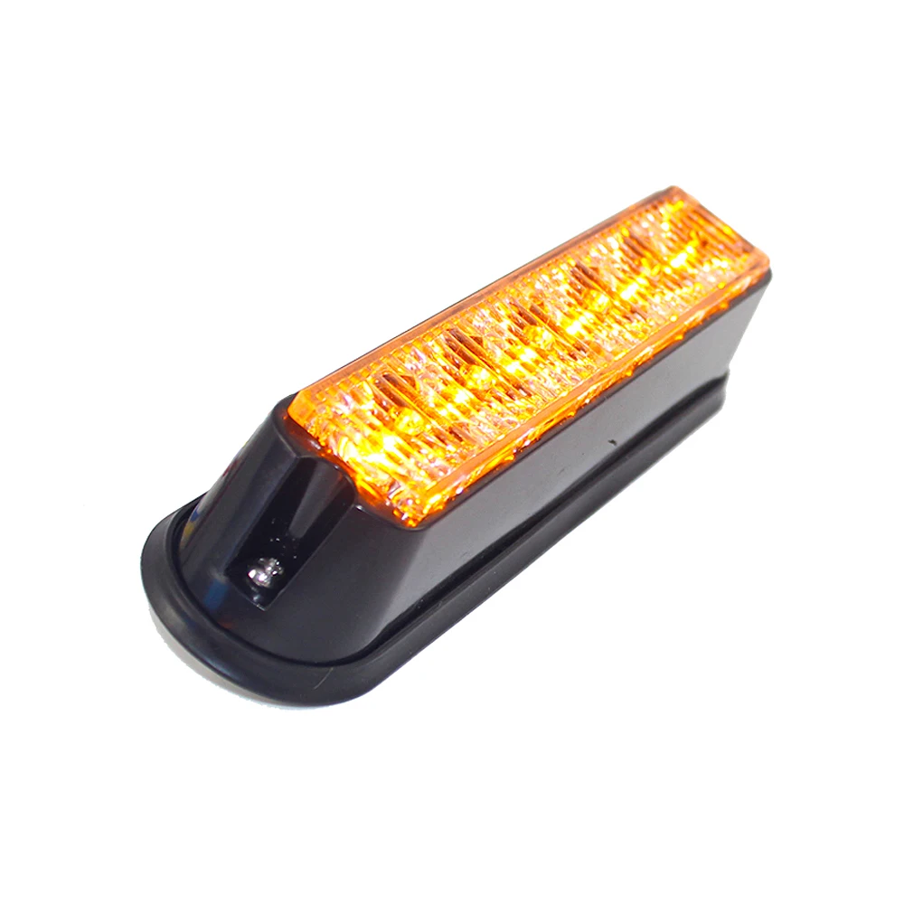 Factory 6w 18W 12v Led Surface Mounting Police Ambulance Vehicle Lighthead Led Amber Strobe Warning Flashing Light