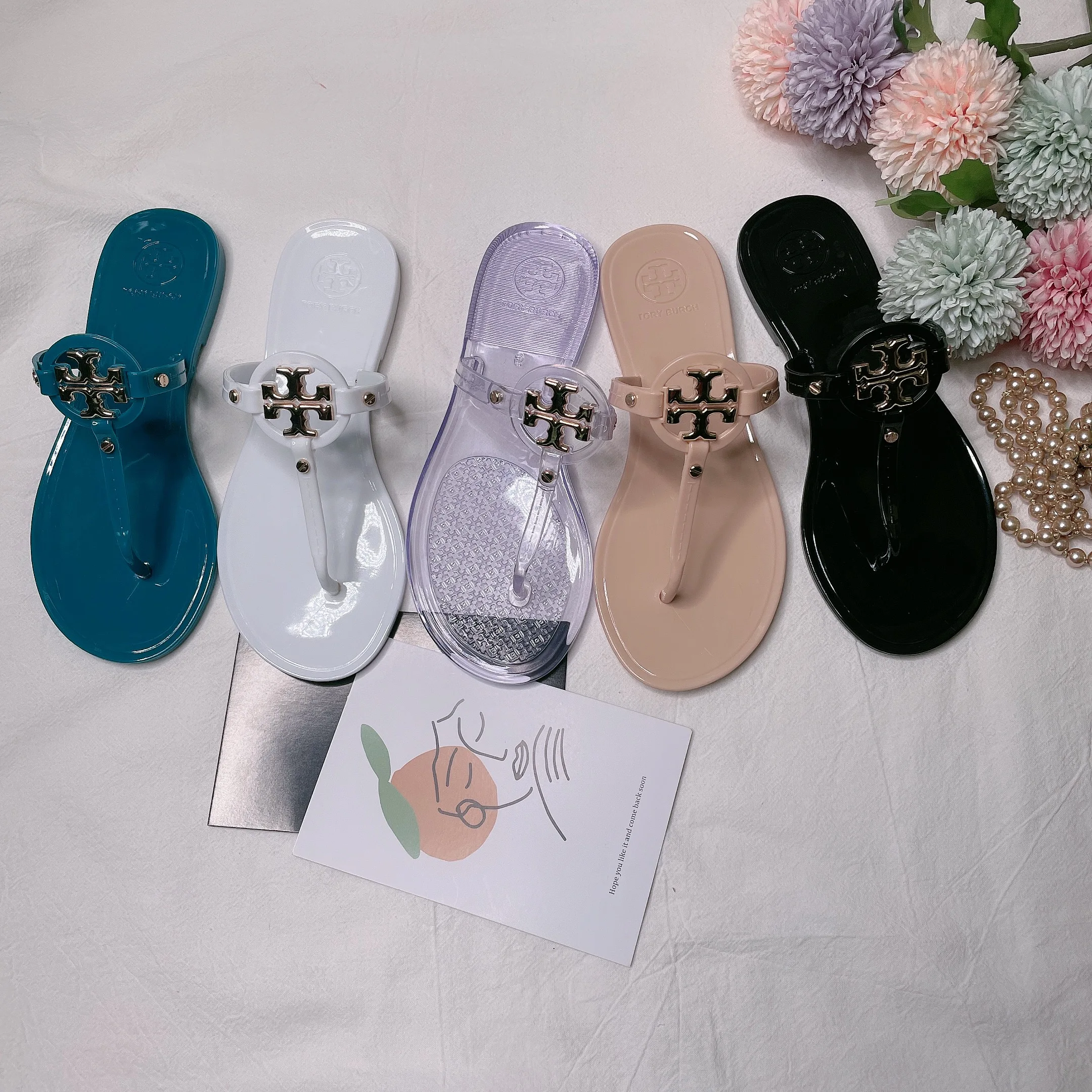 Модные новые высококачественные Шлепанцы из желе и стекла, женские летние шлепанцы