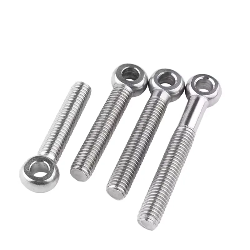 M4 M5 M6 M8-M24 stainless steel sheep eye thread screw closed hook ring screw eye bolt