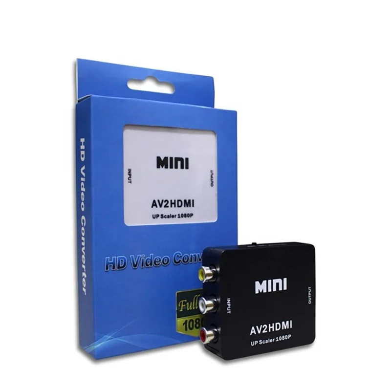 Видеоадаптер Xput Cvbs 1080P HD AV RCA In HDMI Out, видео преобразователь Box AV 2 HDMI AV2HDMI конвертер