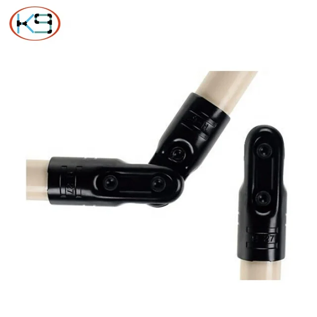 2024 Hot-selling  Black Metal Joint and Pipe Connector KJ-7A for OD 28mm Lean/Coated Pipe