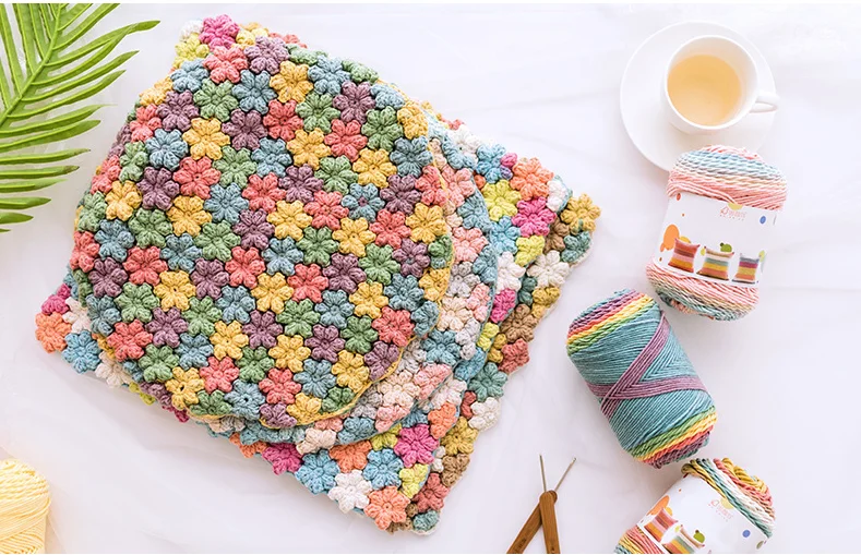 Factory Direct Sale 5 Plys 2mm 55% Acrylic 45% Cotton Blended Yarn Milk Cotton Yarn for Knitting Crochet