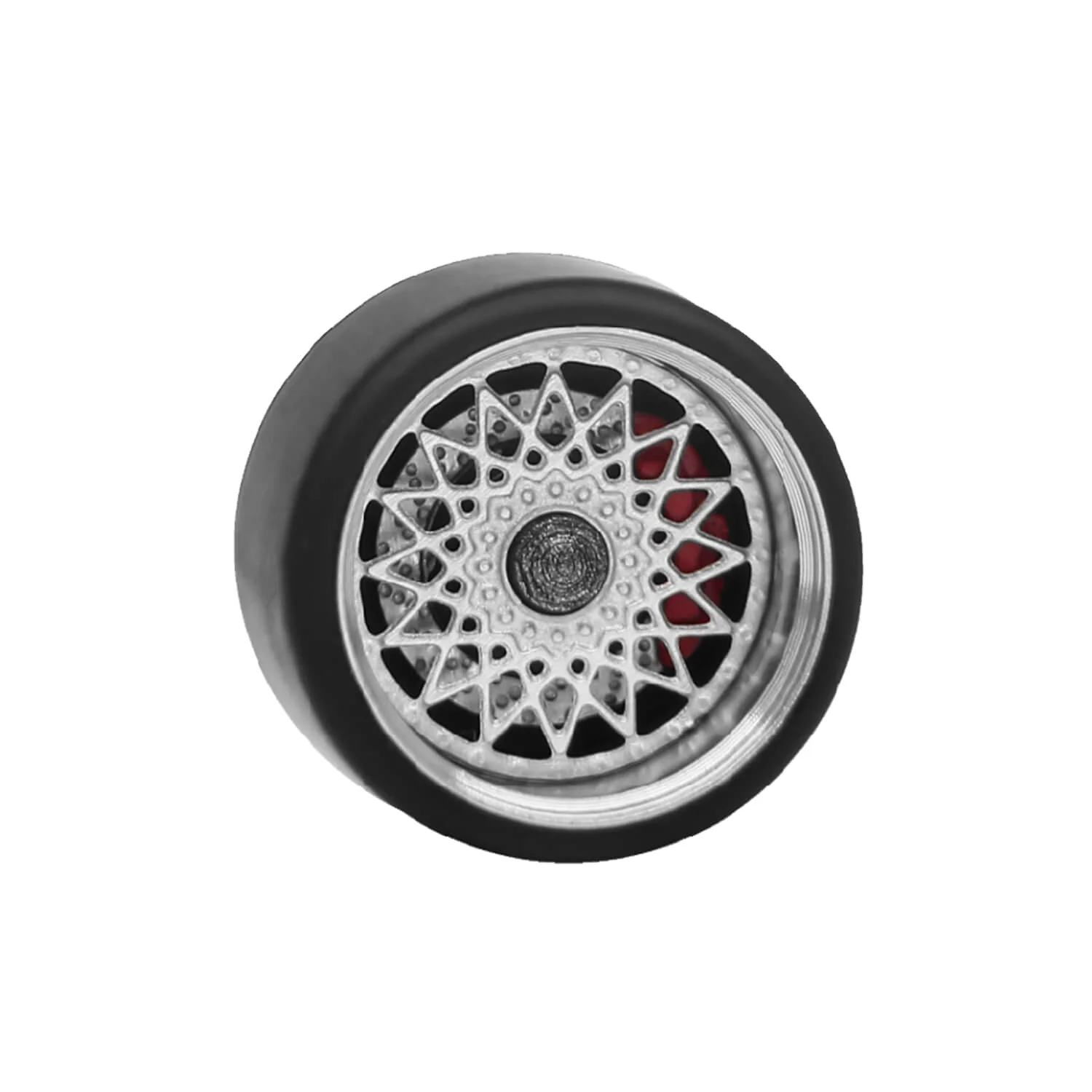 Carlomo S-Class 1/64 Hot Wheels Detail up Kits Wheels Rubber Tires with Brake Disc Assembly Rims for Model Diecast Car for Tomy