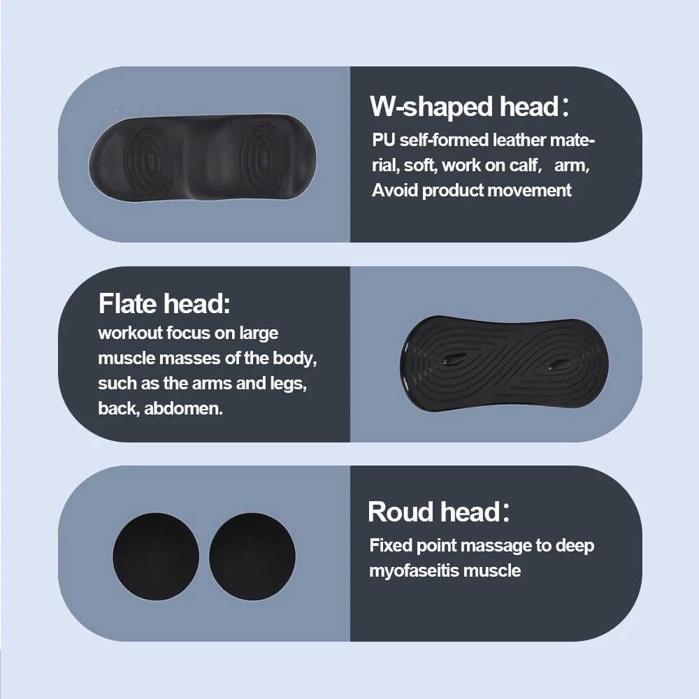 OEM/ODM ABS body slimmer mini fat-off vibration plate exercise machine with 3 replaceable massage heads