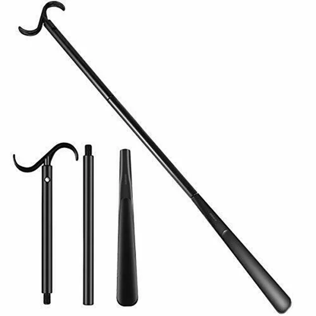 Long Dressing Stick with Shoe Horn,Sock Removal Tool,Dressing Aids for Shirts and Pants