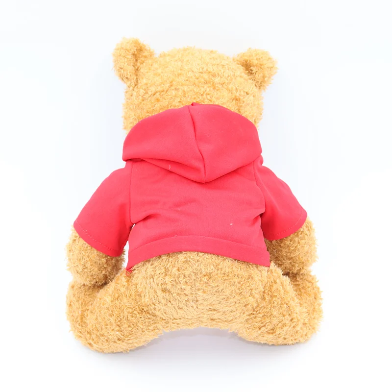 Custom LOGO Teddy Bear Cuddly Soft Brown Bear Stuffed Animal Toy with sweatshirt