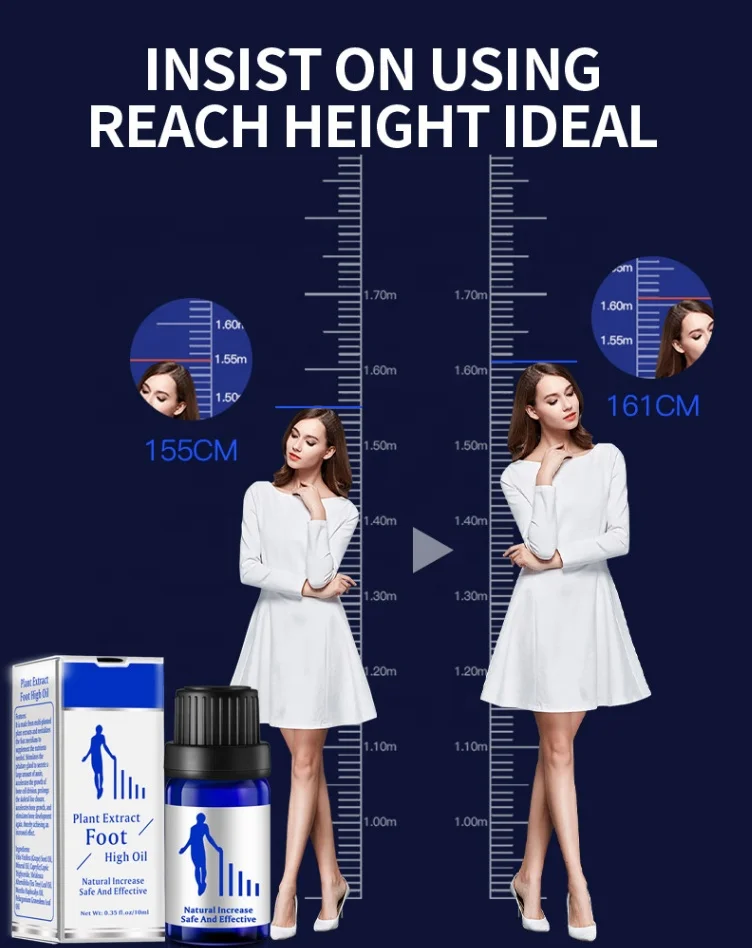 Wholesale 10ml Promote Bone Growth Oil Natural Height Increase Safe Effective Foot Health Plant Extract Foot High Essential Oil
