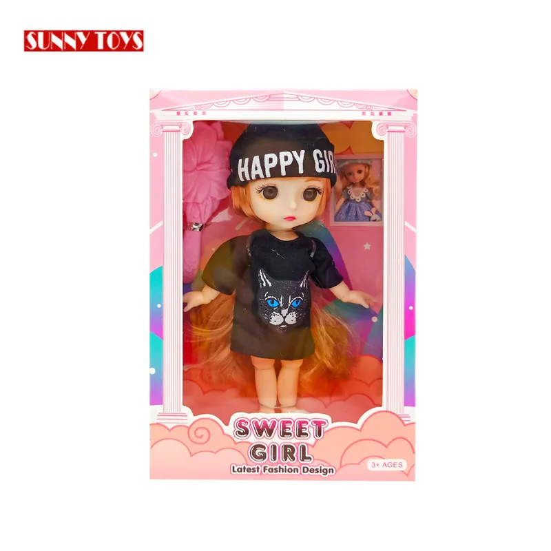 wholesale 6 inch soft silicone vinyl fashion toys doll girl for children