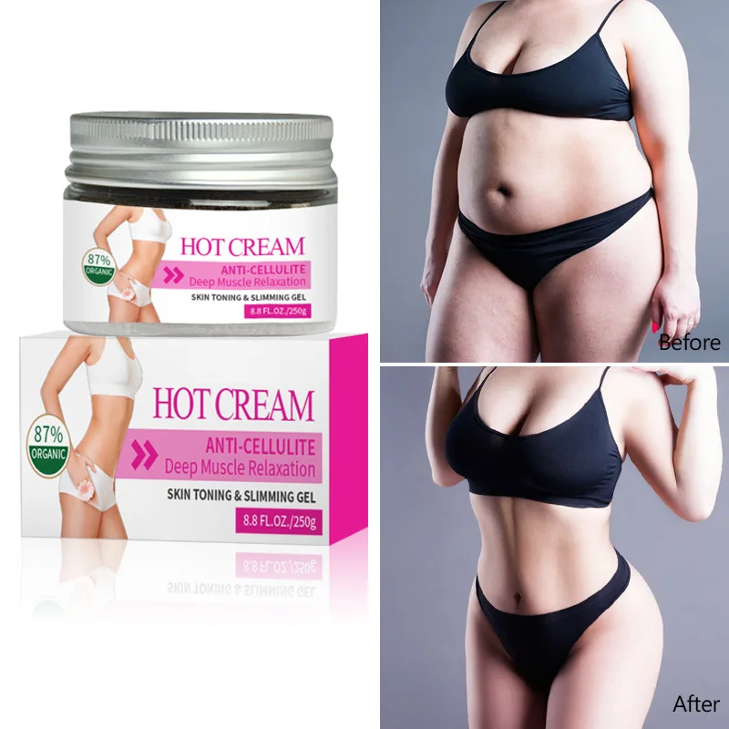 Organic Plant Sexi Anti Cellulite Hot Slimming Cream 250g Firming Muscle Relaxation Body Shape Slim Gel In Stock