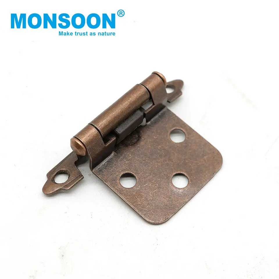 Furniture Hardware Cabinet Door Self Closing American Hinge Cupboard Closet Face Mount Iron Flush Door Hinges