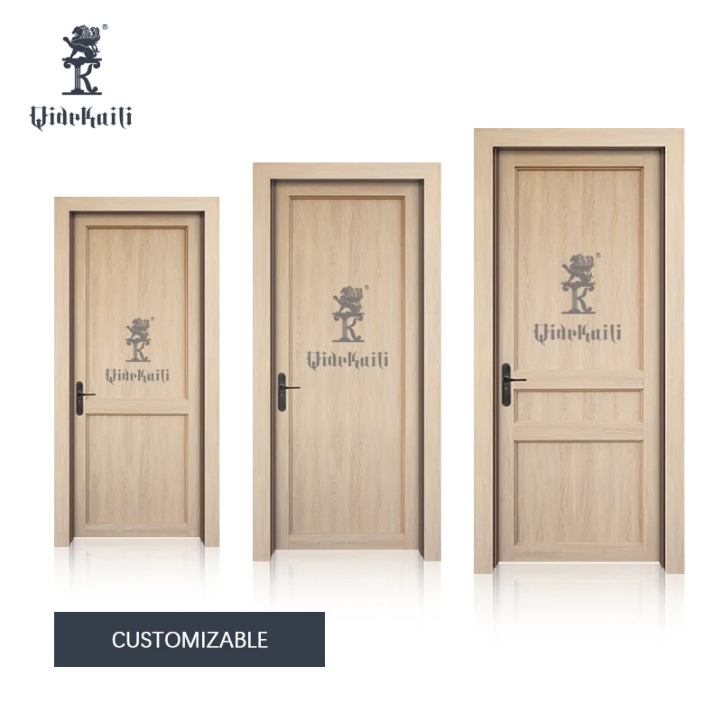 Environmentally Friendly 100% Wood Plastic Composite PVC Interior Toilet Doors for Hotels
