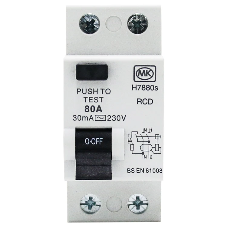 MK SENTRY Hot sale 25A 40A 63A 80A 100A 230V 400V 10mA 30mA 100mA TYPE A AC 2 MODULE 2 POLE 4 POLE RCD