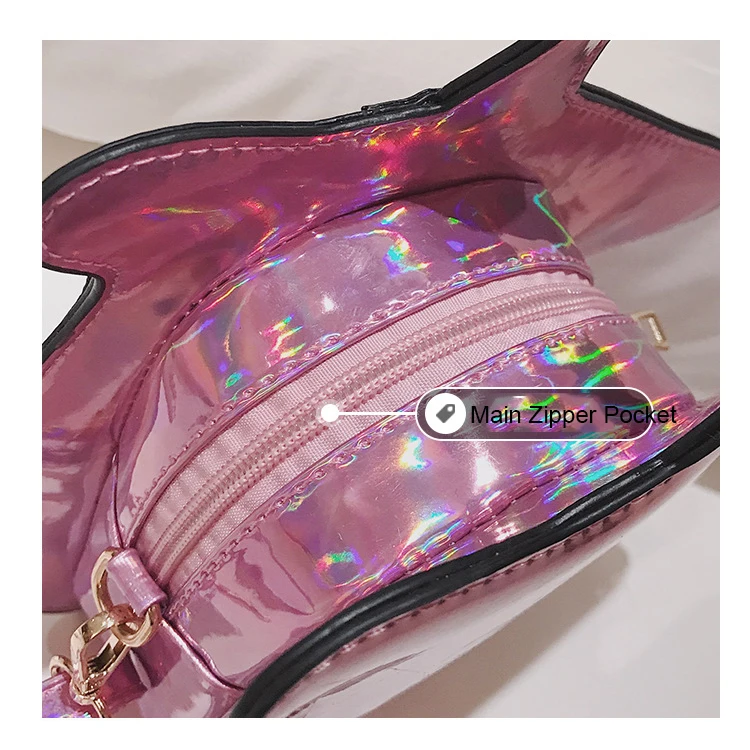 3D Glitter Unicorn Hologram Crossbody Purse Novelty Handbag Shoulder Bag for Teens Girls Women